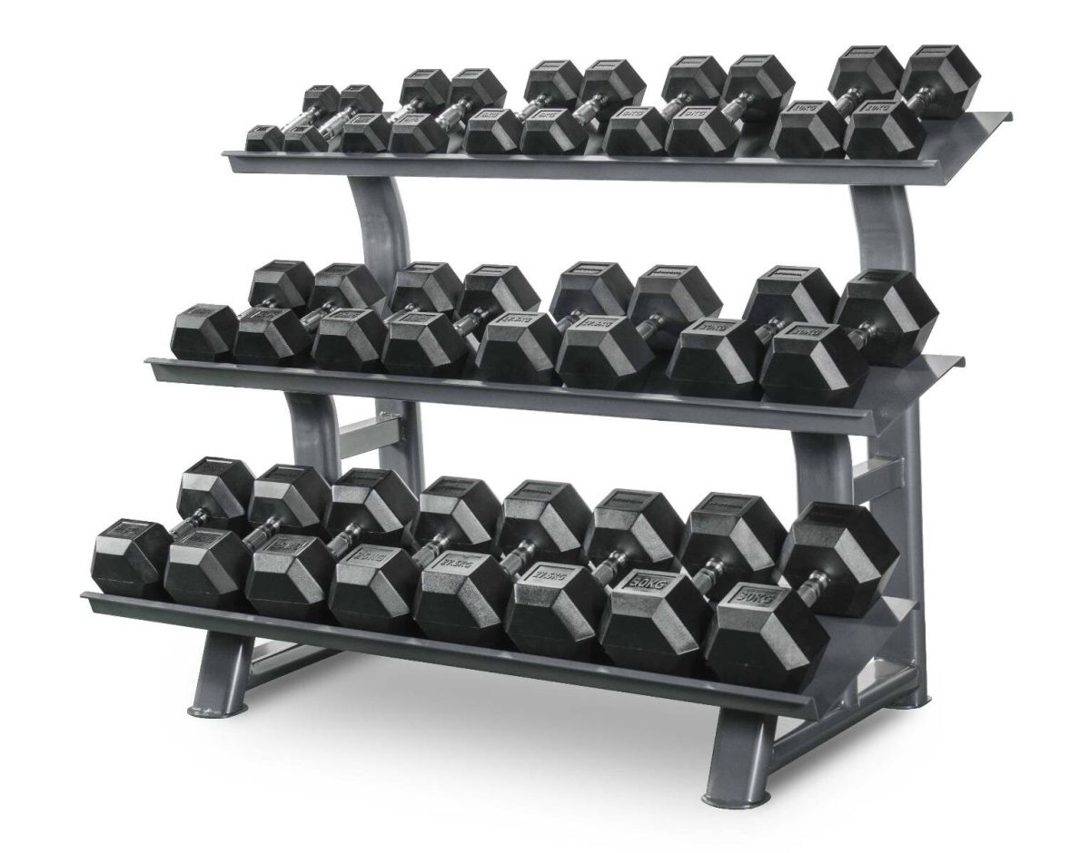 Titanium Strength Hexagonal Hantelset 2–20 kg mit Rack TH20