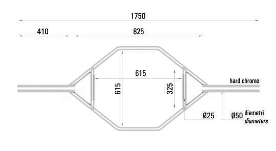 TOORX Hex Bar verchromt OSB – Ansicht 2
