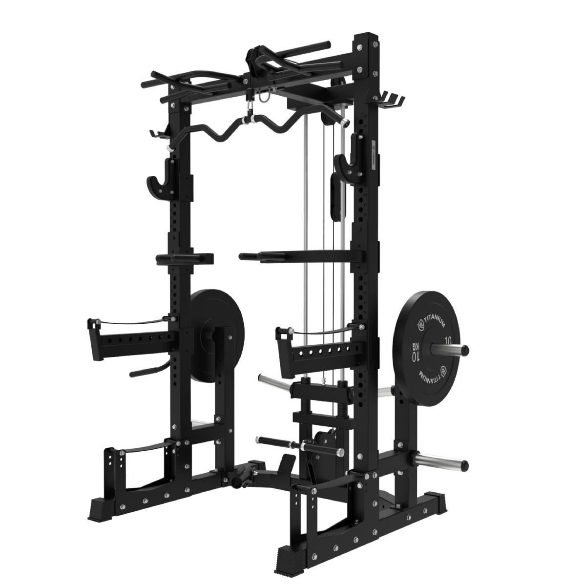 Titanium Strength Ultimate Half Rack mit Hoch- und Niedrigpulley