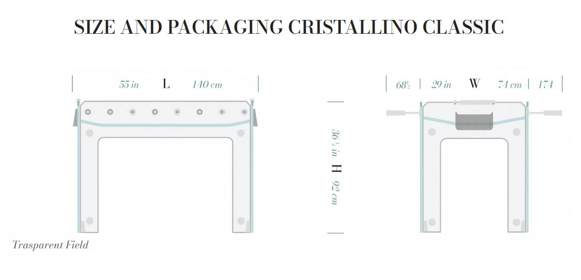 Teckell Tischfußball Cristallino Classic