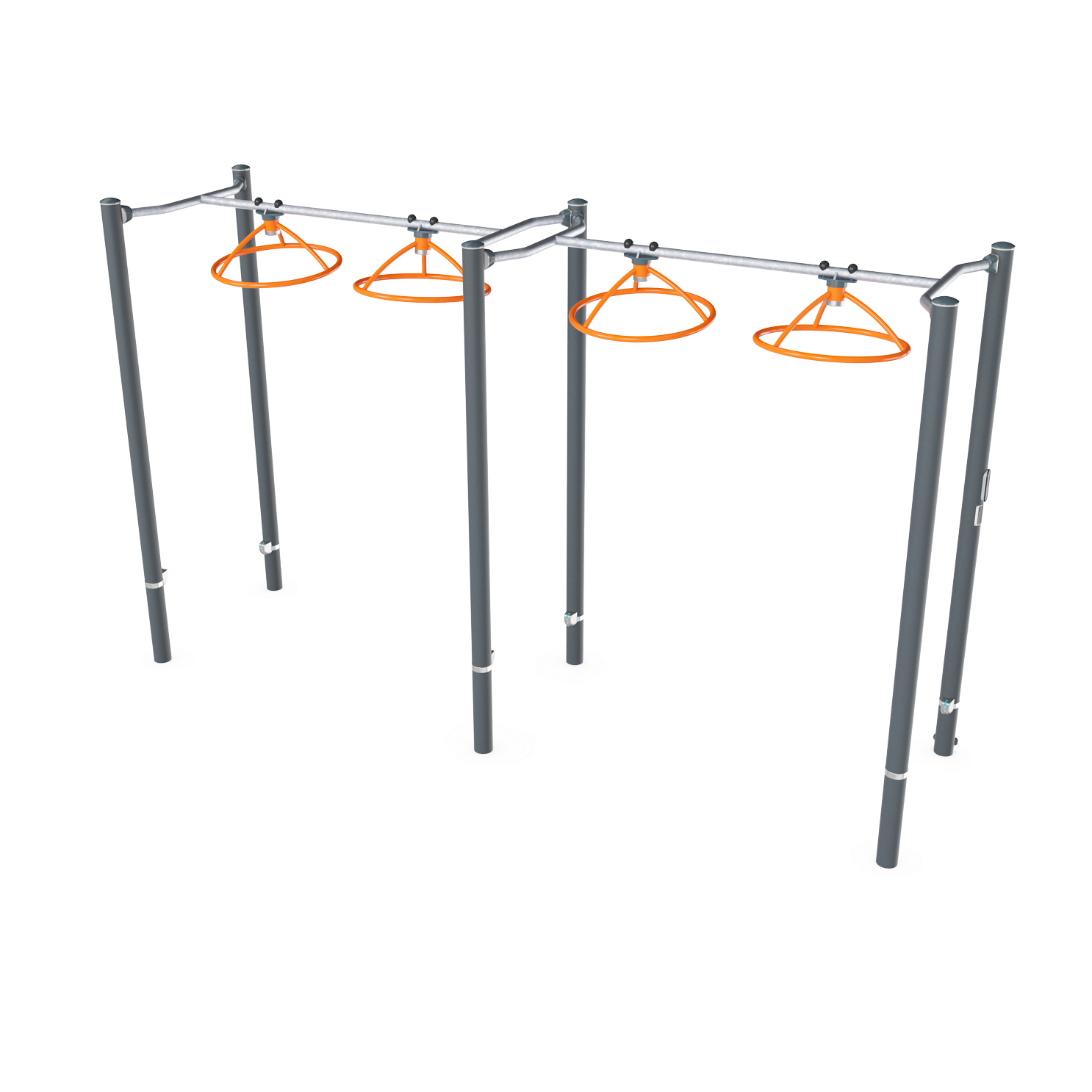 Kompan Outdoor Hindernisparcours Doppel-Turbo Hangelstrecke