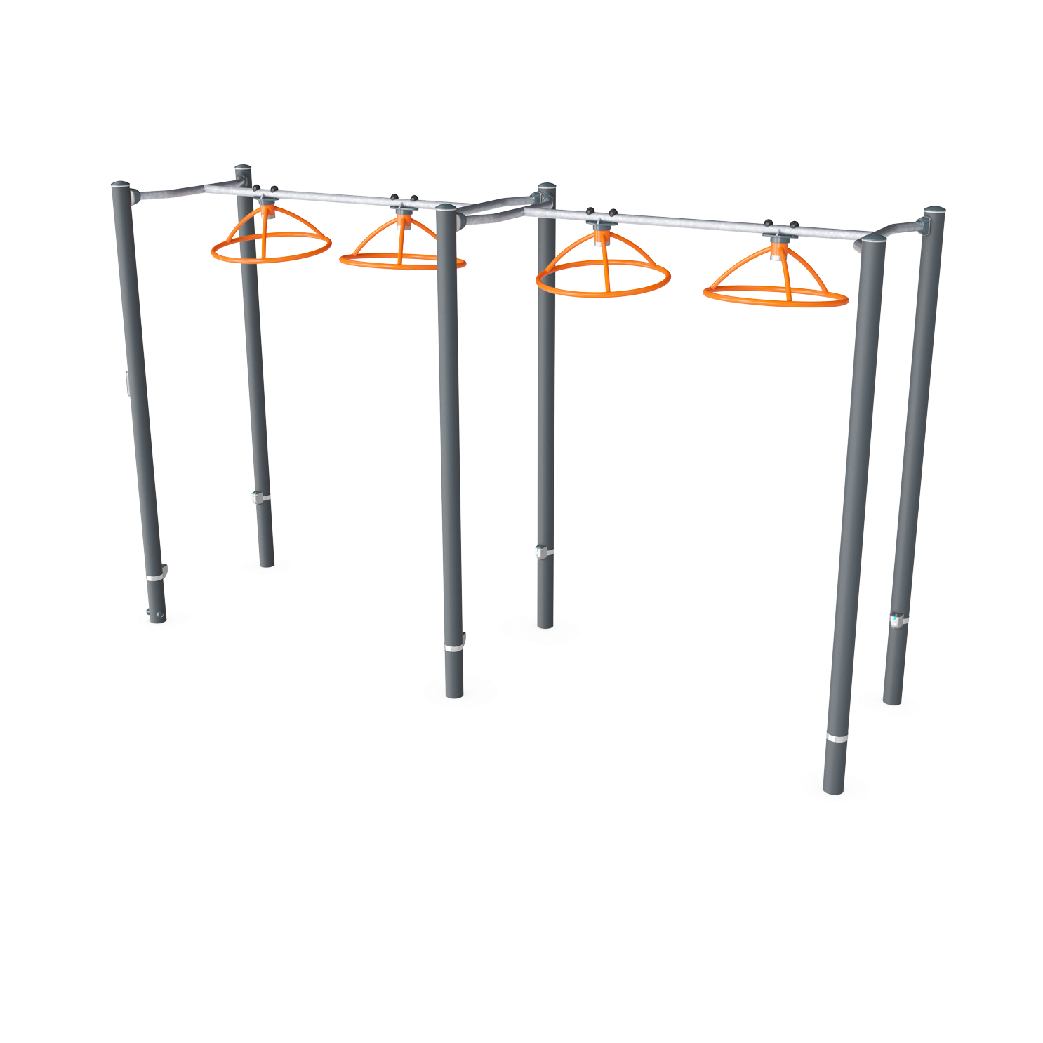 Kompan Outdoor Hindernisparcours Doppel-Turbo Hangelstrecke