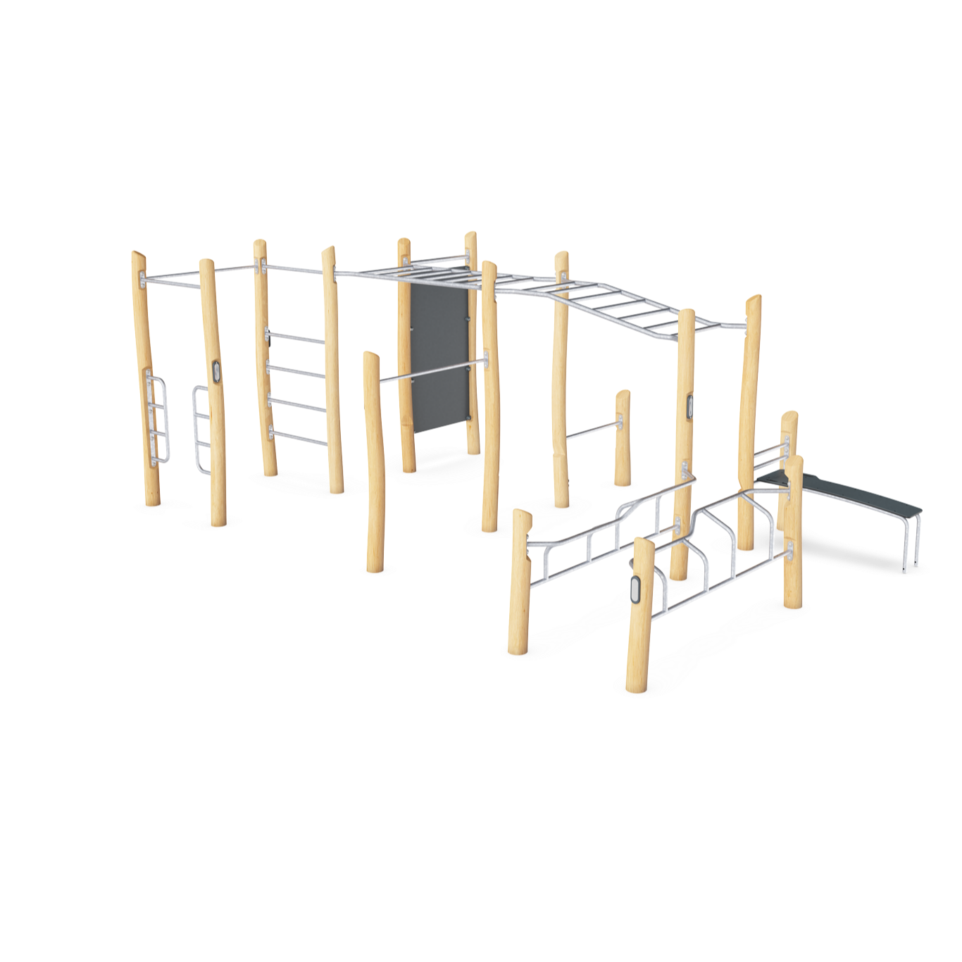 Kompan Outdoor Street Workout Robinia Combi 5